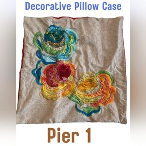 Pier 1 . Decorative Pillow Case. Beaded. Zip Back Closure. Unique, Home …